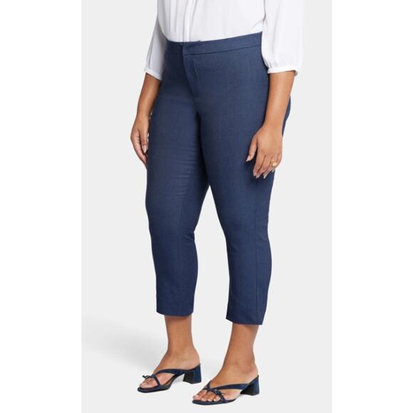 NYDJ Slim Trouser Ankle Pants Dark Blue 20W Lift Tuck Slimming Stretch Workwear - Picture 1 of 12